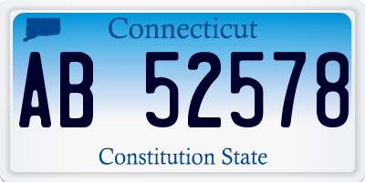 CT license plate AB52578