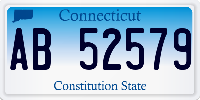 CT license plate AB52579