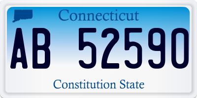 CT license plate AB52590