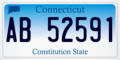 CT license plate AB52591