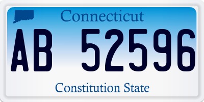 CT license plate AB52596