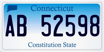 CT license plate AB52598