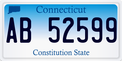 CT license plate AB52599