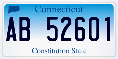 CT license plate AB52601