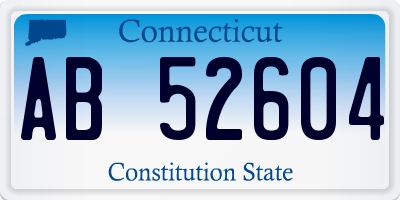 CT license plate AB52604