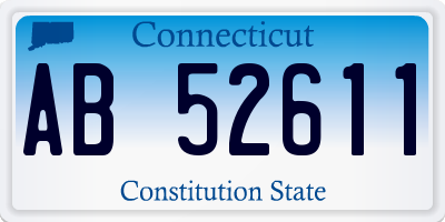 CT license plate AB52611