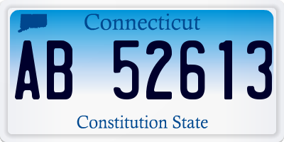 CT license plate AB52613