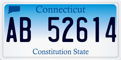 CT license plate AB52614