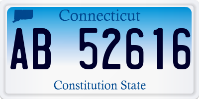 CT license plate AB52616