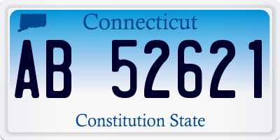 CT license plate AB52621