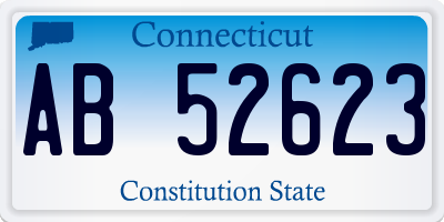 CT license plate AB52623