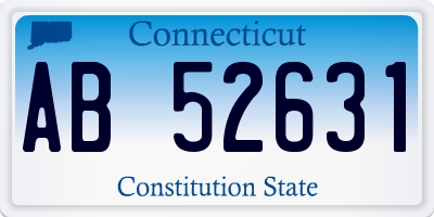 CT license plate AB52631