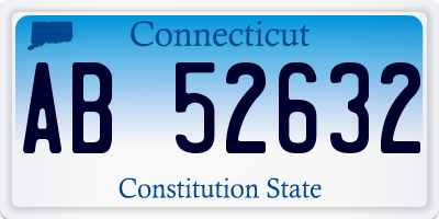 CT license plate AB52632