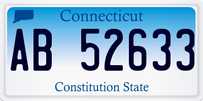 CT license plate AB52633