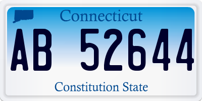 CT license plate AB52644