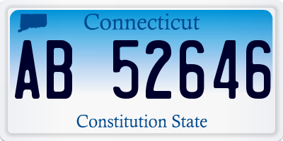 CT license plate AB52646