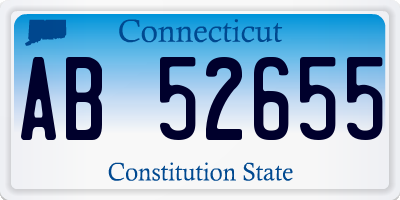 CT license plate AB52655