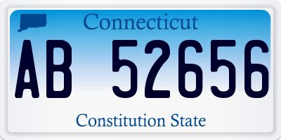 CT license plate AB52656