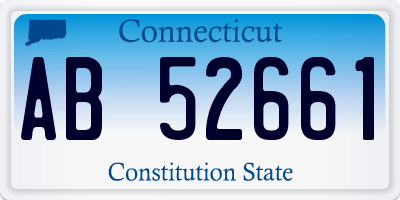 CT license plate AB52661