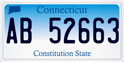 CT license plate AB52663