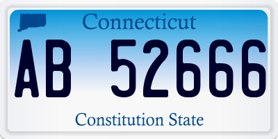 CT license plate AB52666