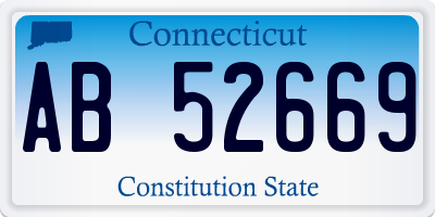 CT license plate AB52669