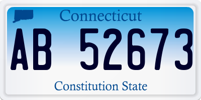 CT license plate AB52673