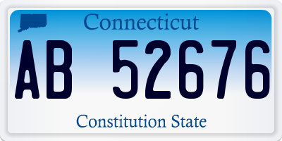 CT license plate AB52676