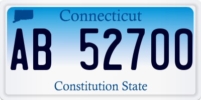 CT license plate AB52700