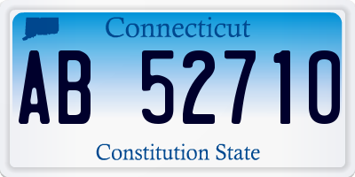 CT license plate AB52710