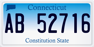CT license plate AB52716