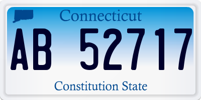 CT license plate AB52717