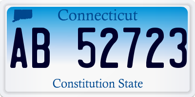 CT license plate AB52723