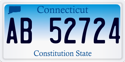 CT license plate AB52724