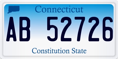 CT license plate AB52726