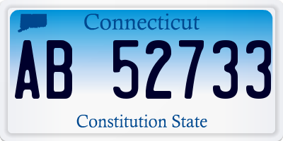 CT license plate AB52733