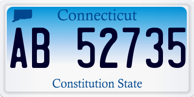 CT license plate AB52735