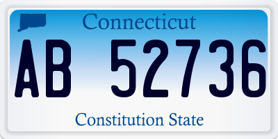 CT license plate AB52736