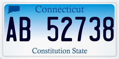 CT license plate AB52738