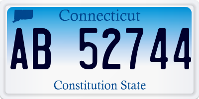 CT license plate AB52744