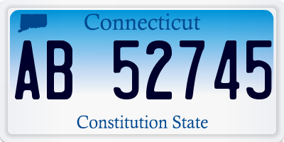 CT license plate AB52745