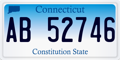 CT license plate AB52746