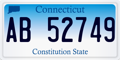 CT license plate AB52749