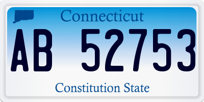 CT license plate AB52753