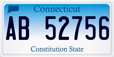 CT license plate AB52756