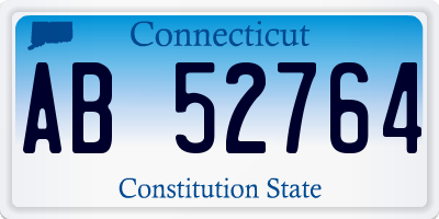 CT license plate AB52764
