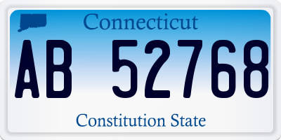 CT license plate AB52768