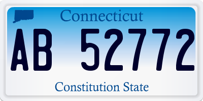 CT license plate AB52772
