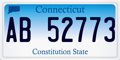 CT license plate AB52773