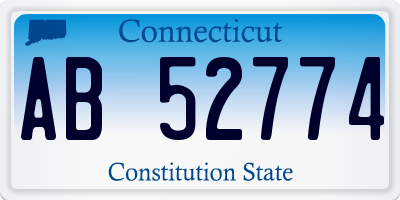 CT license plate AB52774